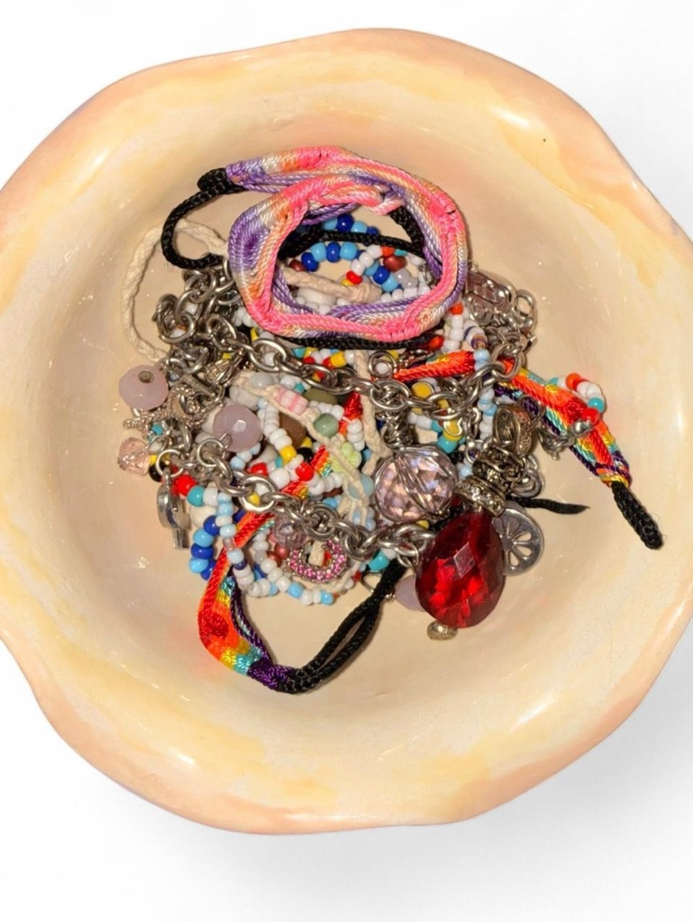Colorful Beaded & Charm Bracelet Stack